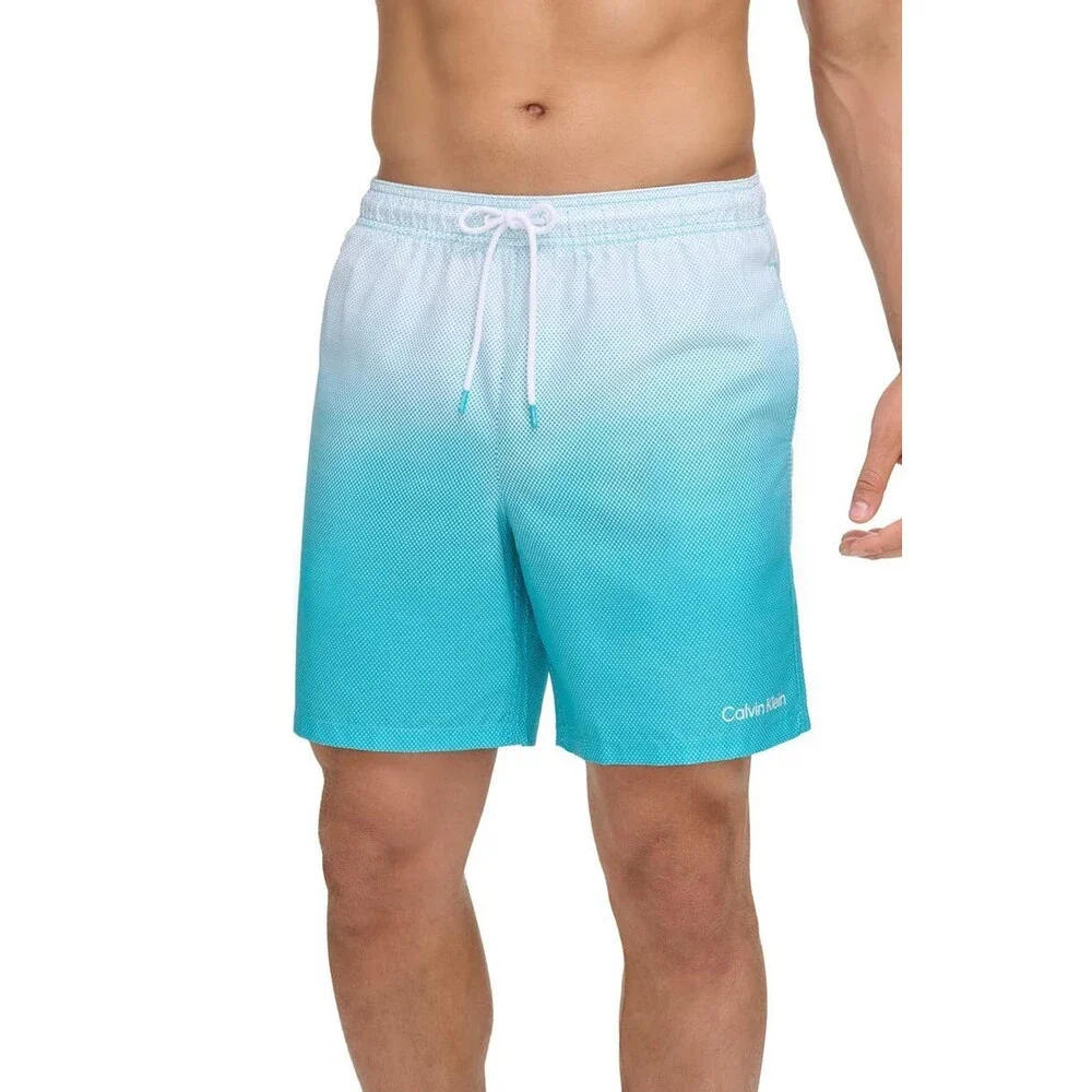 Calvin Klein Volley Swim Trunks Men's 2XL Atlantis Gradient Dot Print FTS943